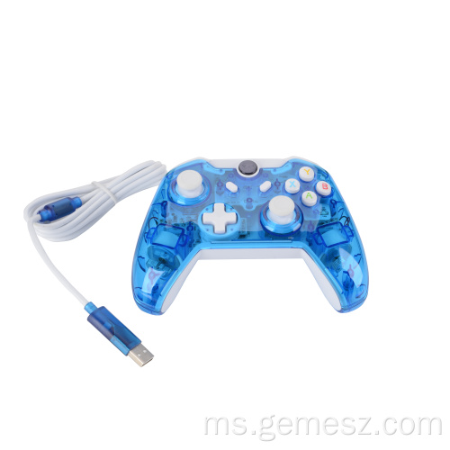 Joystick Permainan Berwayar Biru Telus untuk Xbox satu
